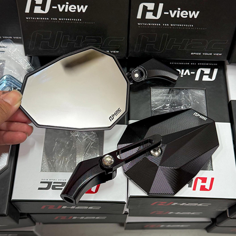 H2c CNC Motorbikes Side Rearview Mirror Motorcycle Riding Accessories