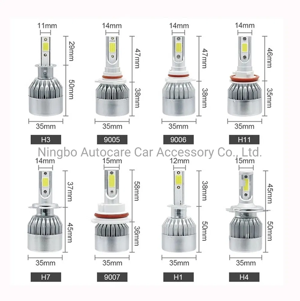Светодиодная фара C6 LED для авто 9005 9006 9007 H1 H3 H4 H7 H11