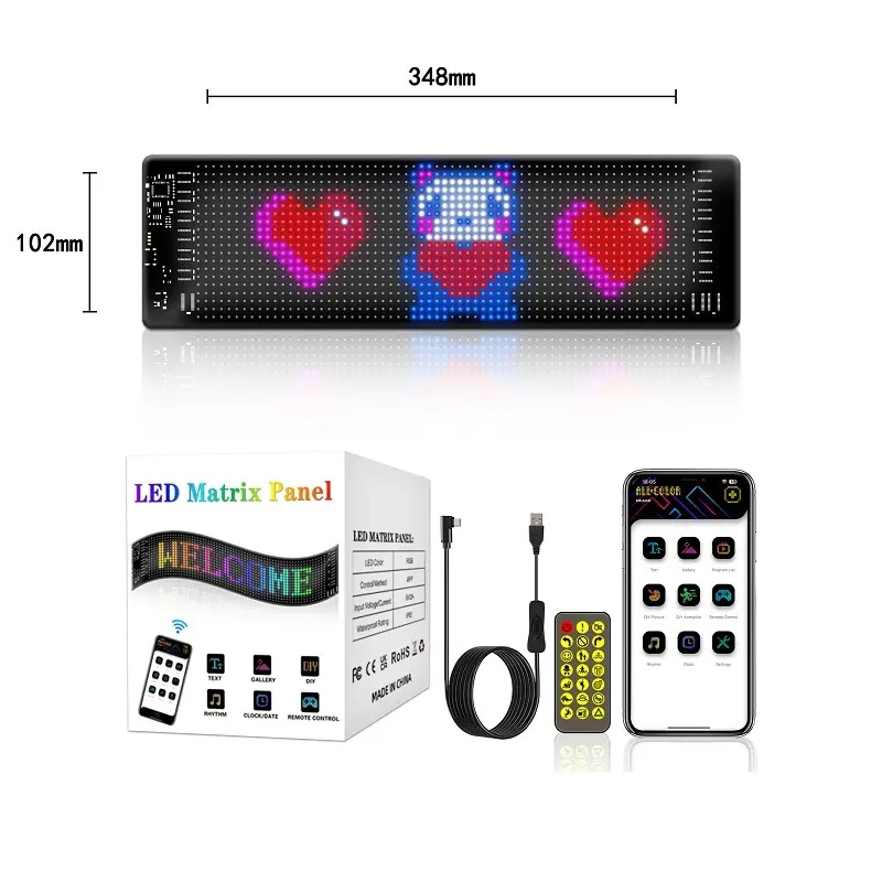 Программируемая гибкая LED-панель, управление через APP