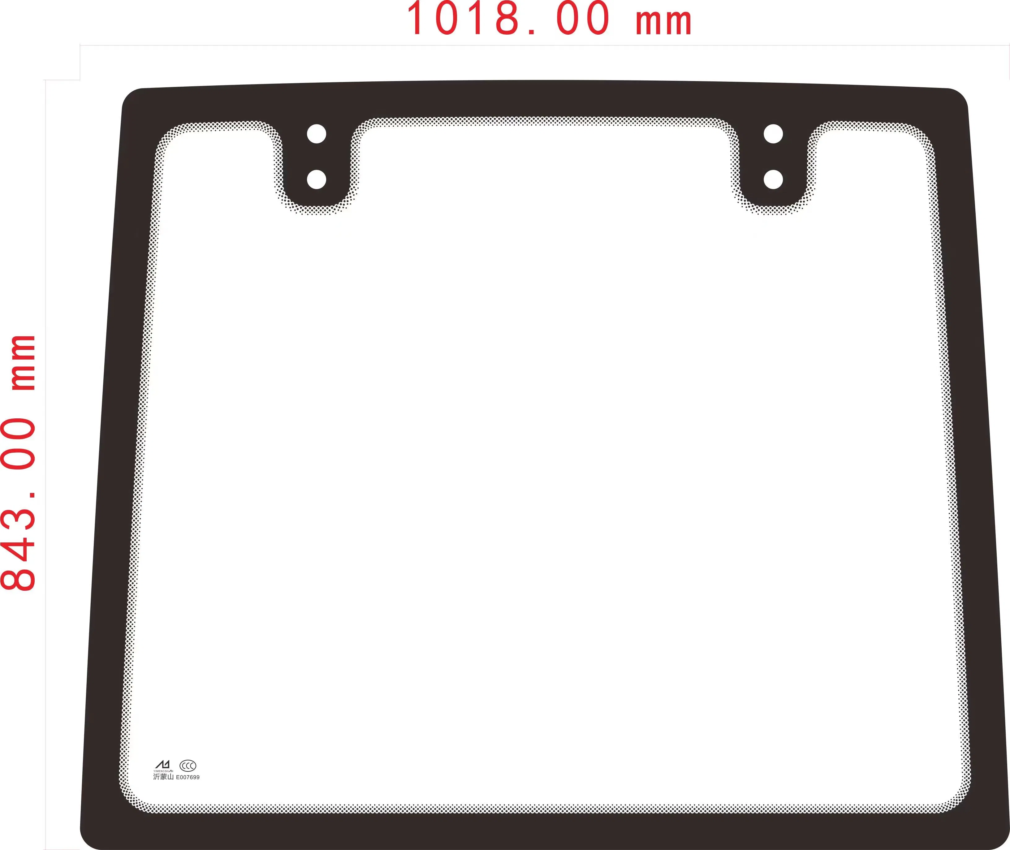 Clear High Density Side Door Tempered Glass for Engineering Vehicle/Tractor