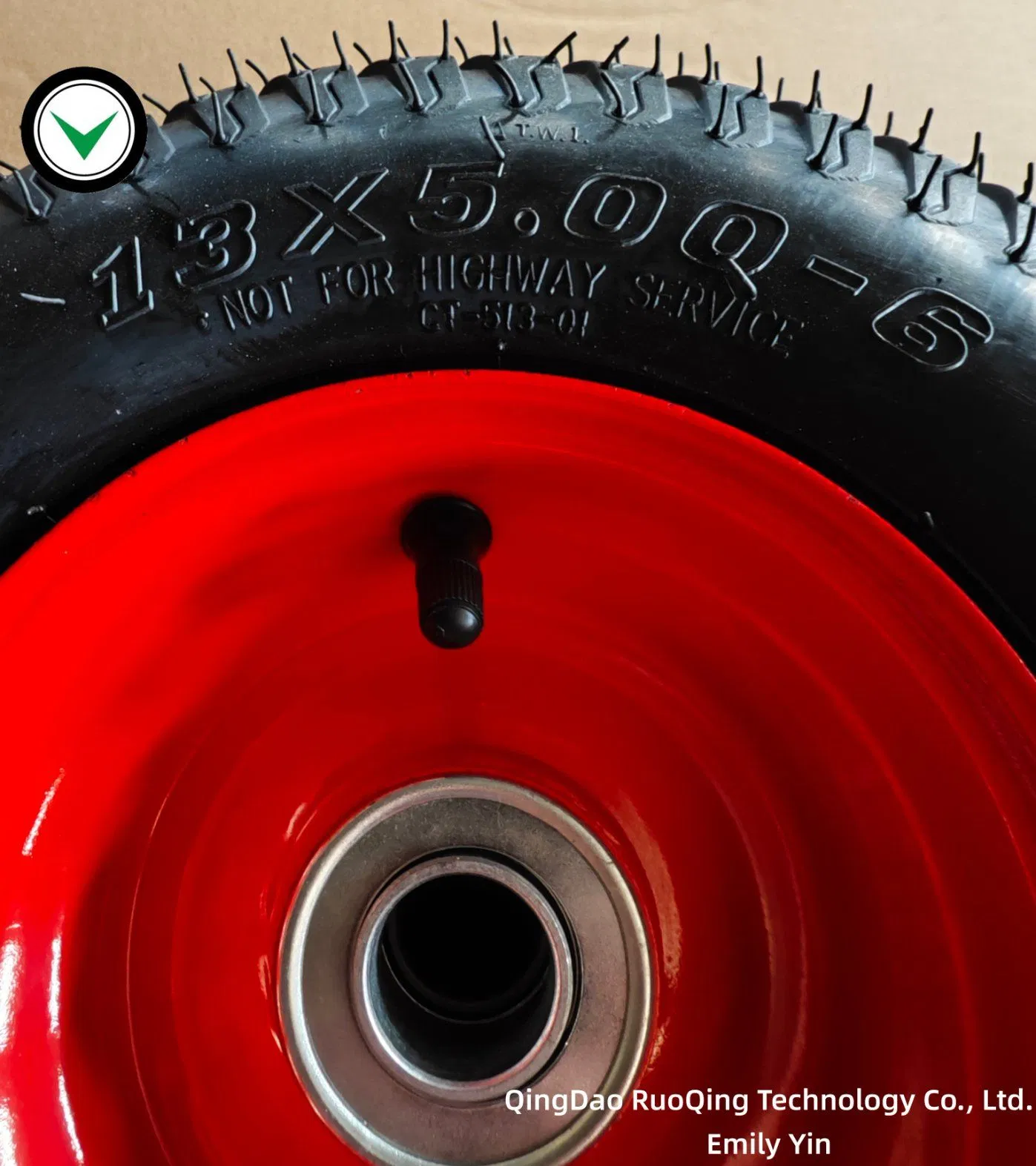 13X5.00-6 Tubeless Steel 6X3.5" Rim Hub with 1" Deep Groove Bearing for Australia