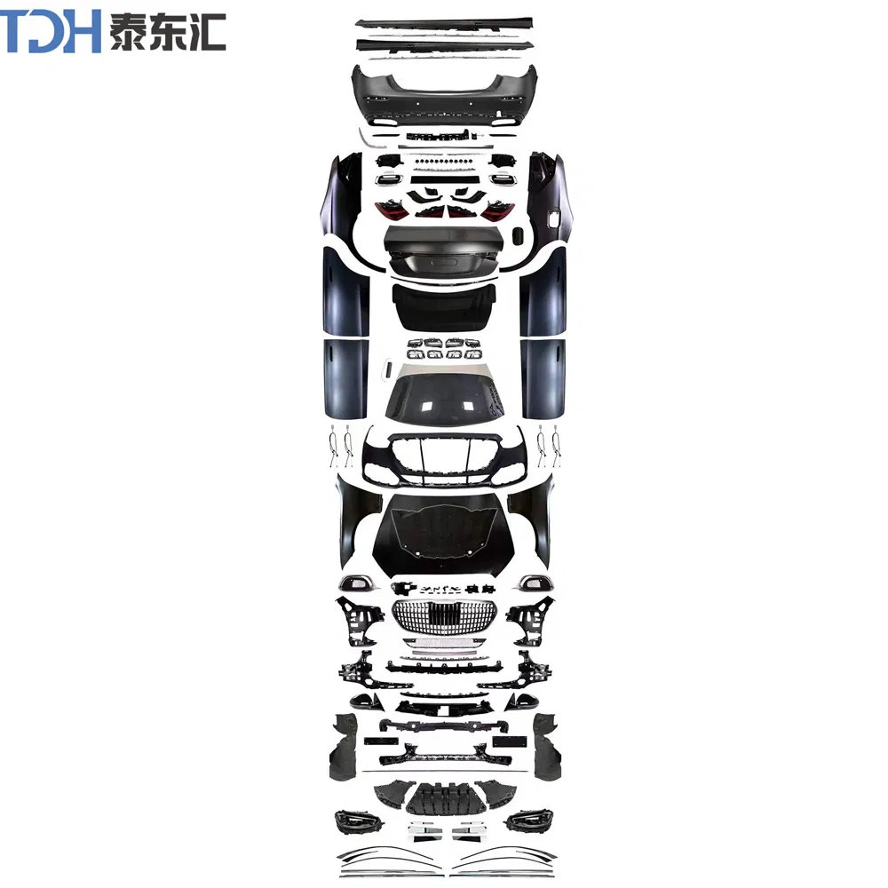 Upgrade W221 2006-2013 to W223 S450 MB S63 2024 Style Car Body Kit New Door Panel Hood Fenders Lights Bumpers Side Skirts