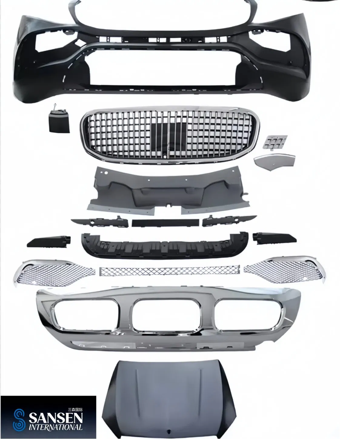 Professional Car Bumper Solution: Complete Front/Rear Bumper Replacement Set - Includes Plastic Bumper Cover (Primed or Painted) & Reinforcement Bar, OE Style W