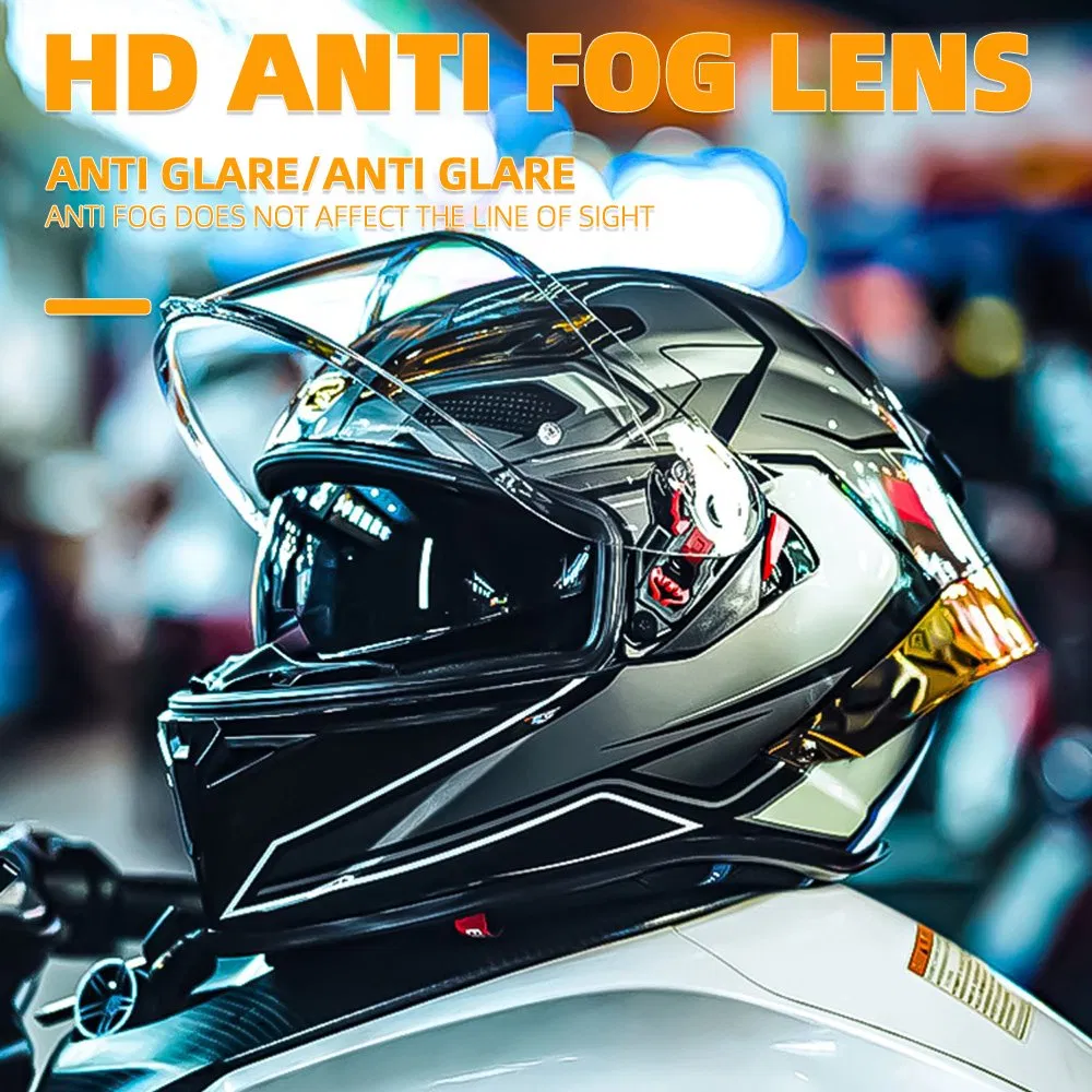 Мотошлем DOT полнолицевой с Bluetooth для взрослых