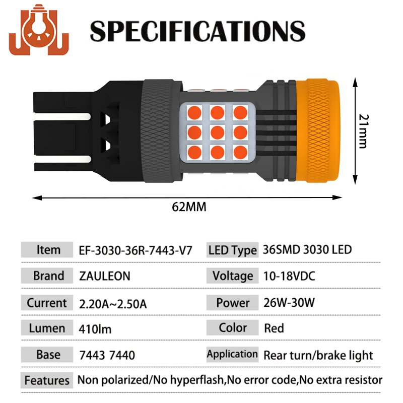 Высокопроизводительная светодиодная лампа стоп-сигнала 1156 1157 3157