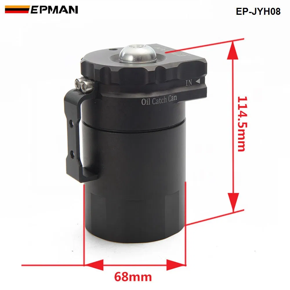 Epman Universal Aluminum Oil Catch Tank Can Reservoir Tank + Breather Filter Oil Tank Ep-Jyh08