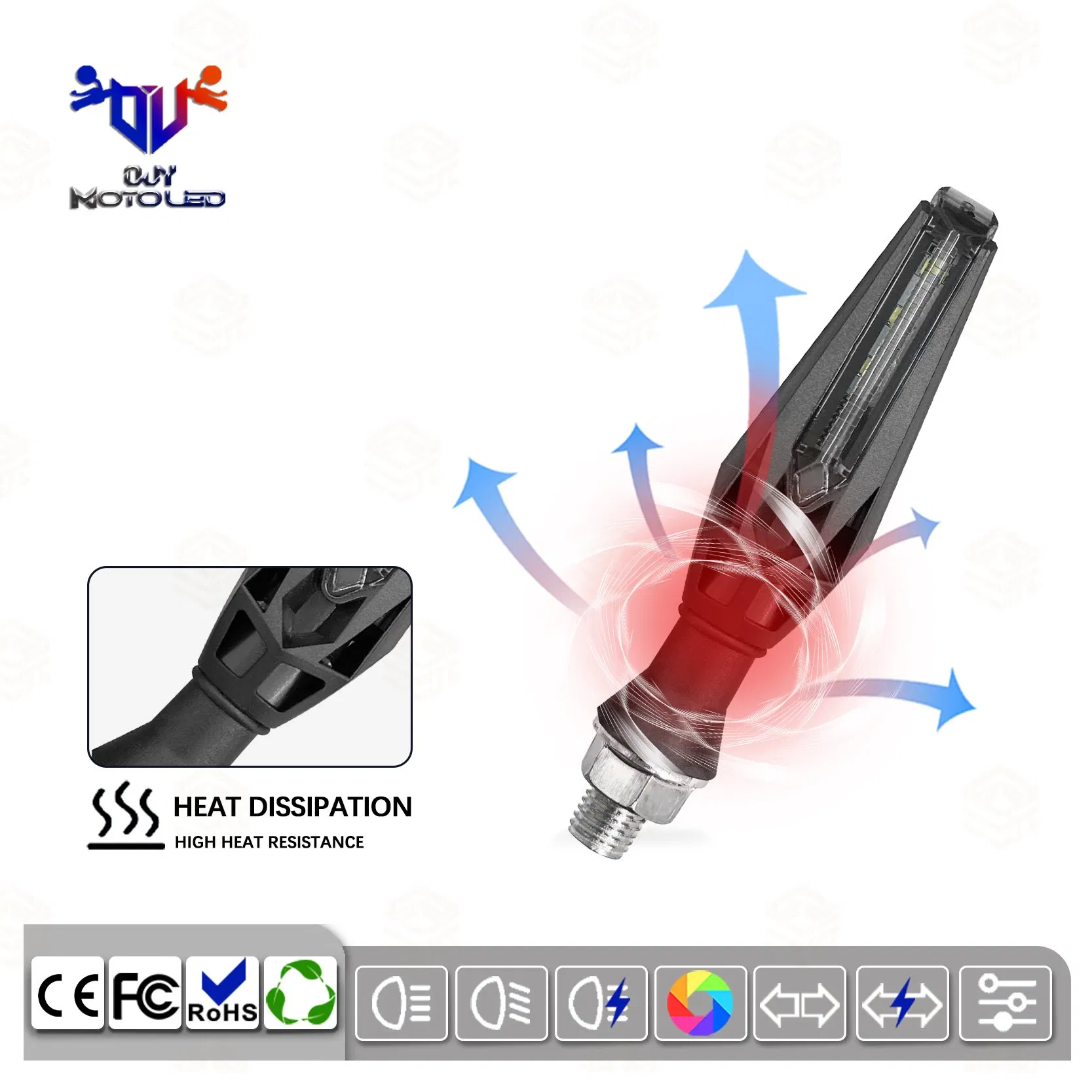 Портативные светодиодные поворотники для мотоциклов