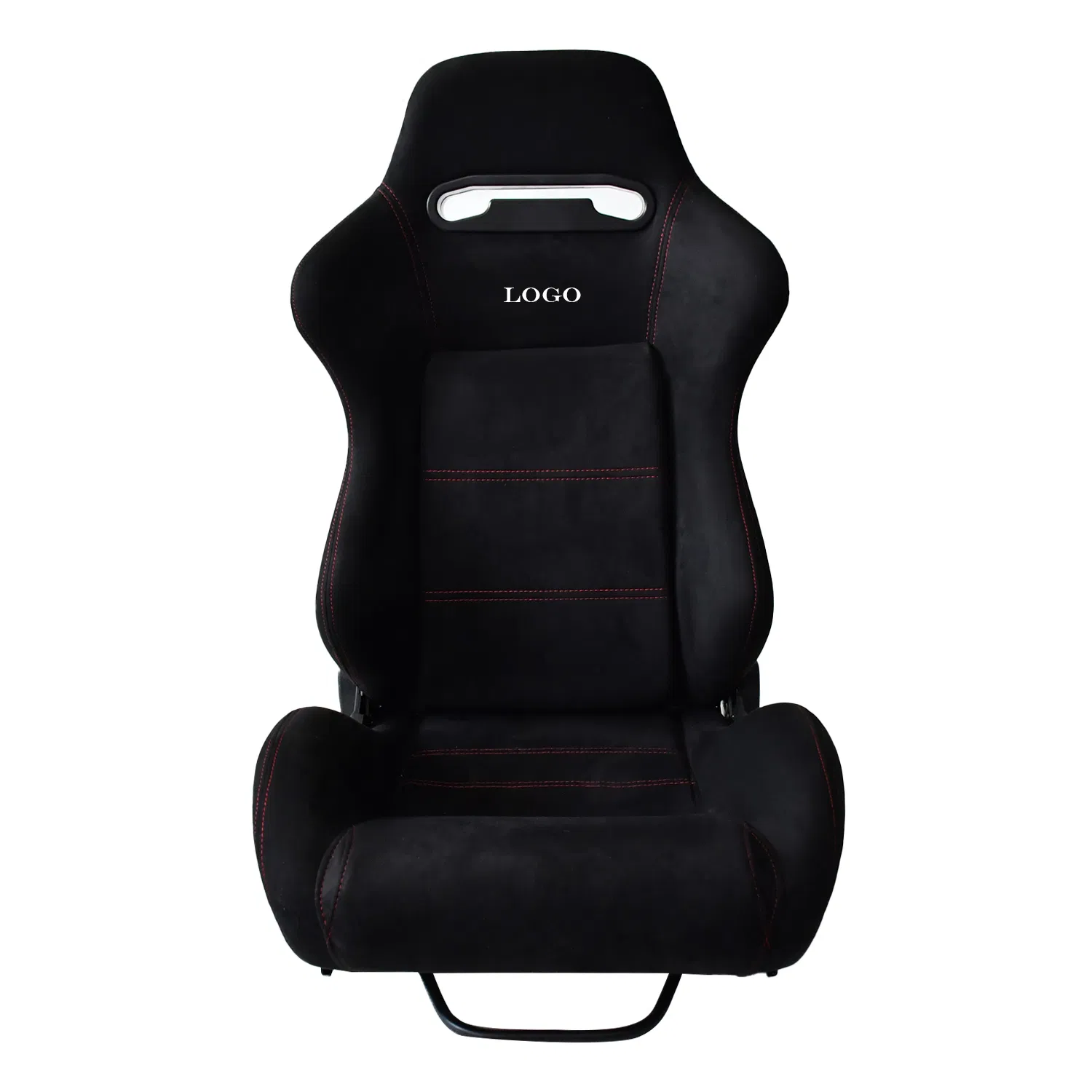 Tiypeor Premium Black Suede Racing Seat with Custom Embroidery and Adjustable Features
