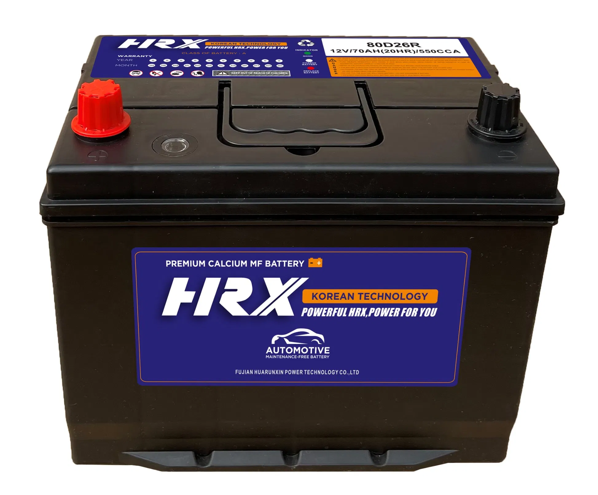 Maitenance Free Autotive Battery 80d26 12V70ah Car Battery