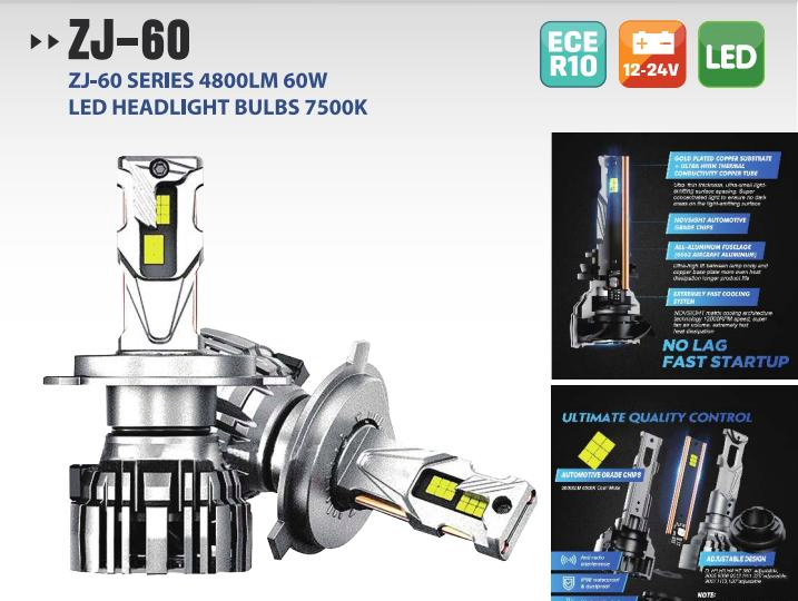 Светодиодные лампы H4 H7 60W для противотуманных фар