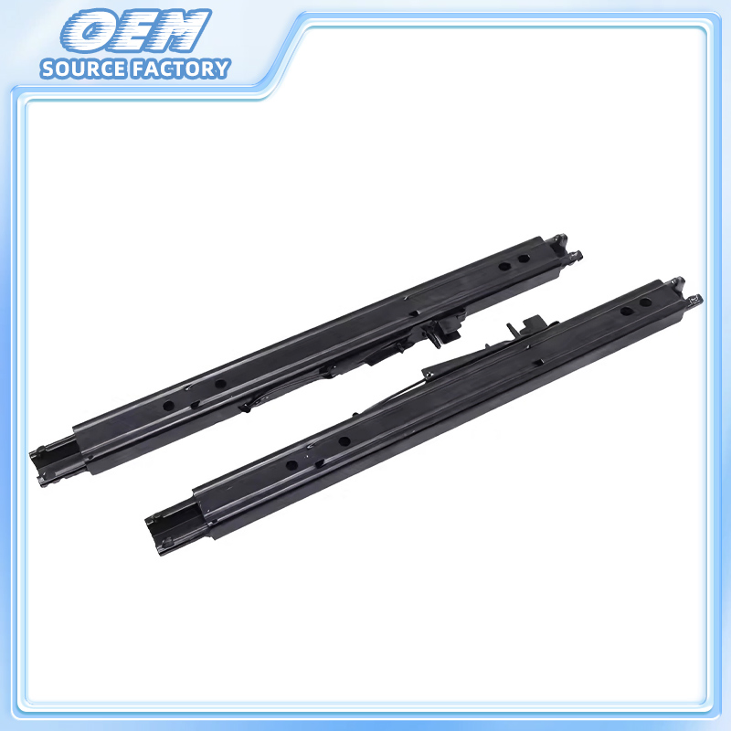 Universal Style Auto Seat Slide Rail Black Powder Coated Auto Accessories Recline Adjusted Double Locked Seat Slide Rail for Car/Bus/Caravan/Van