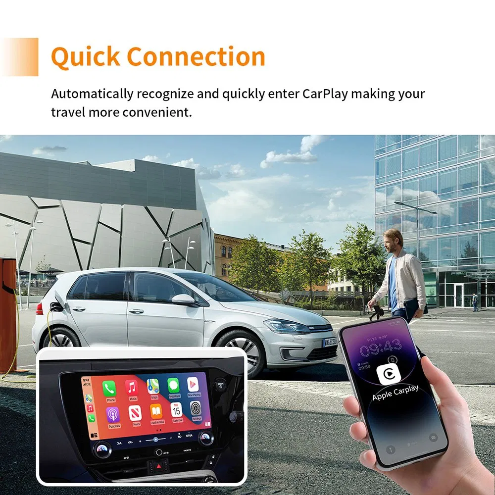 Car Accessory A1 Carplay Android Auto 2 in 1 Wireless Adapter USB-a + Type-C Wired to Wireless Dongle for iPhone / Android