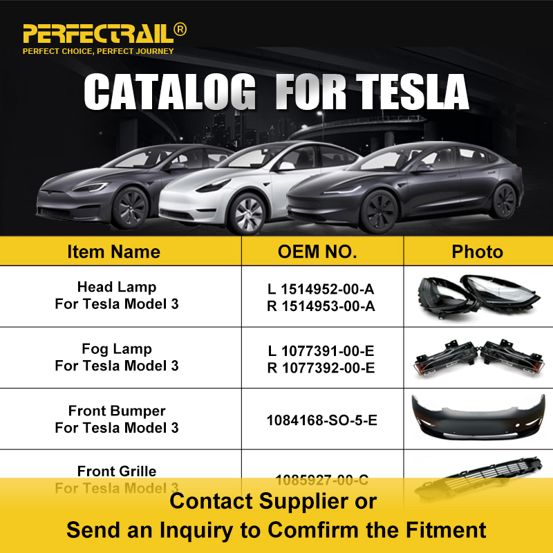 PERFECTRAIL Electric Car Accessories Auto Chassis Engine Body Kit Spare Parts for Tesla Model Y 3 S X