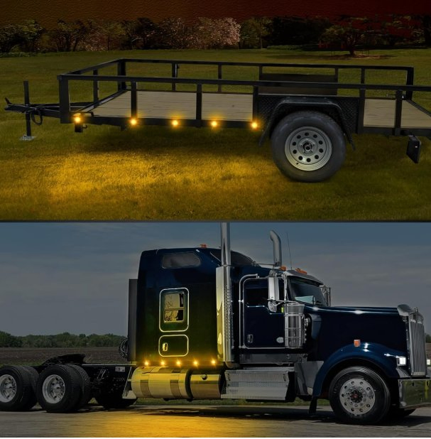 Боковой габаритный фонарь 2 дюйма красный для прицепа