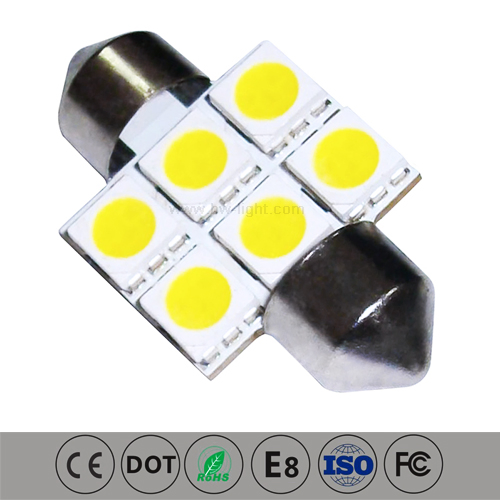 Светодиодная лампа для авто 31мм 6PCS SMD 5050