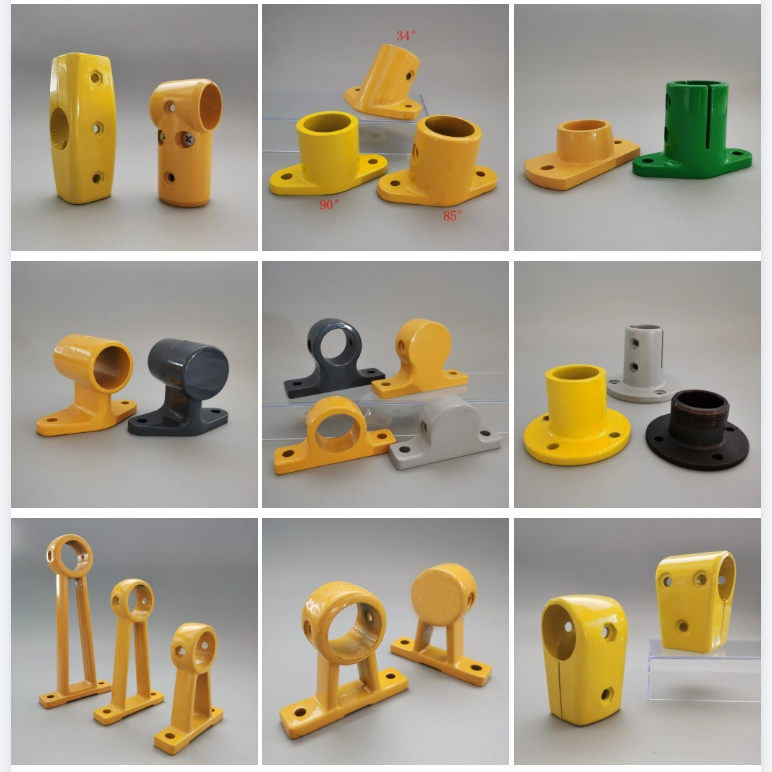 Bus Train Subway Handrail Fittings Connection Joint Glass Clamp
