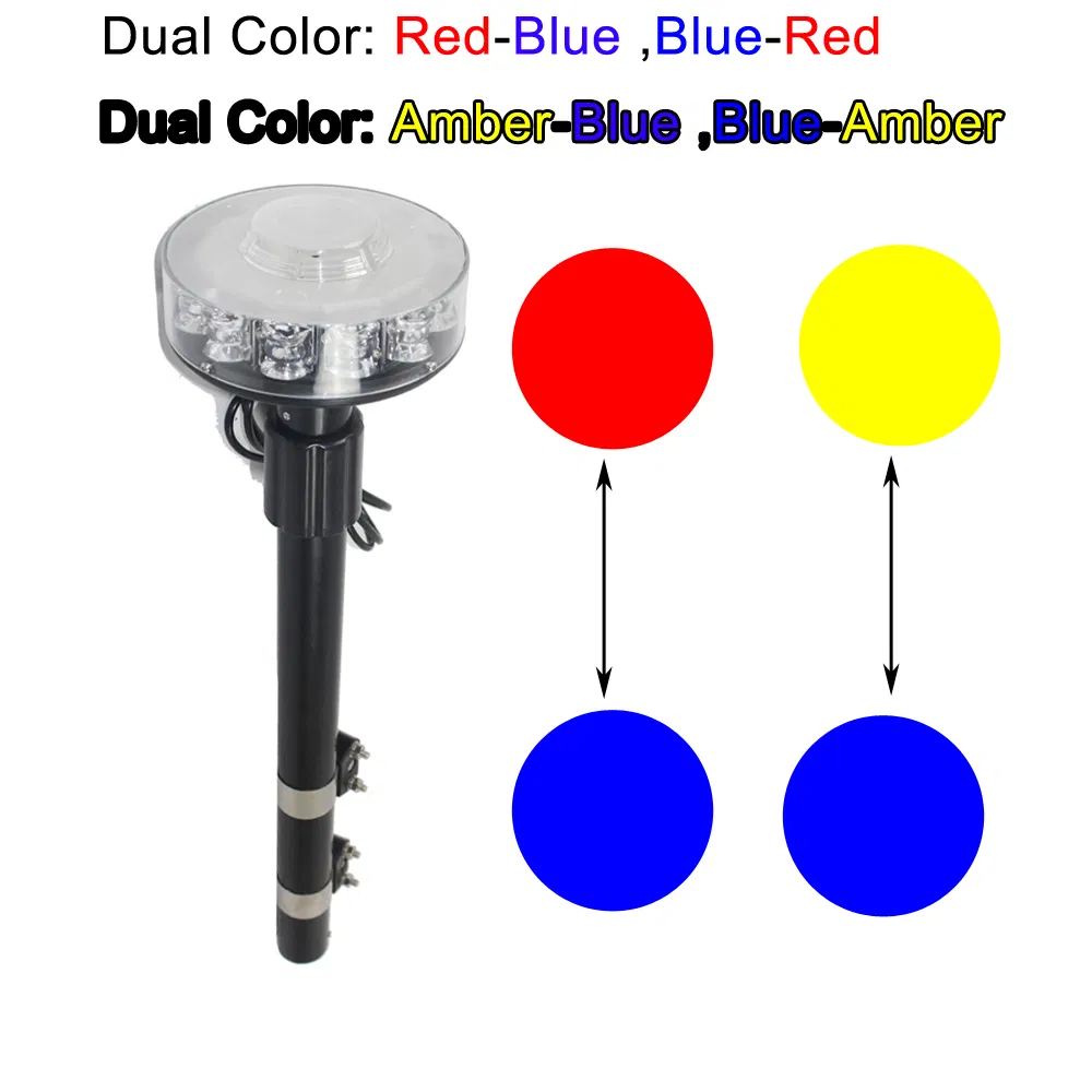 Dual Color Red to Blue Motorcycles Rear Pole Lighting (HGD-638E)