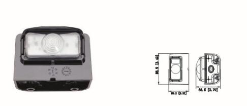 Фонарь подсветки номера LT-402 (E4, 24V)