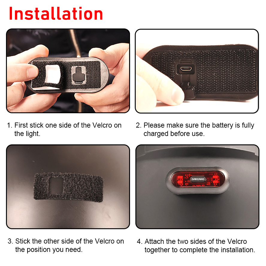 Светодиодный фонарь для шлема, велосипеда, бега