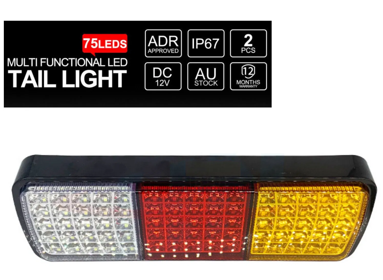 Светодиодный стоп-сигнал для грузовика 75 LED IP68