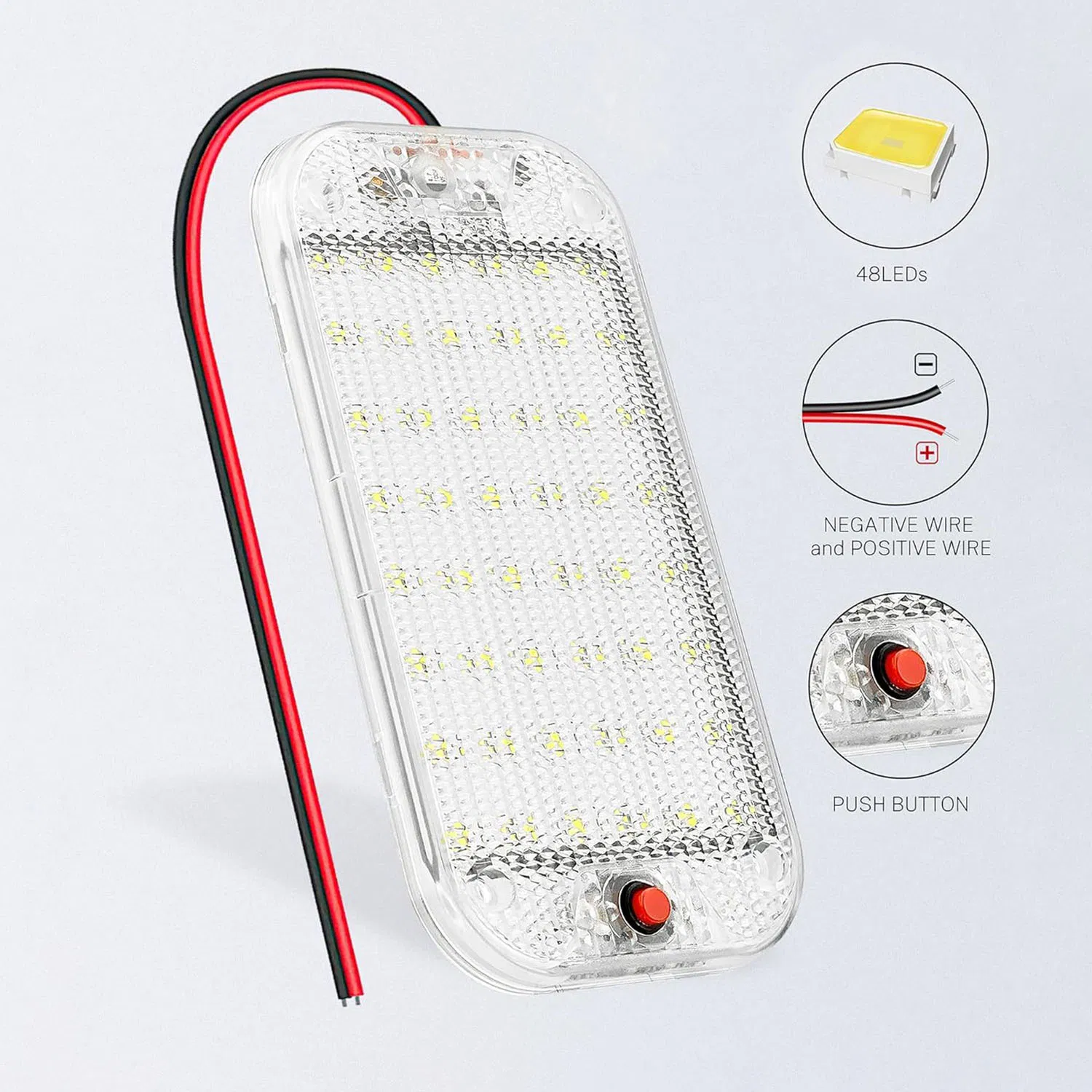 Светодиодные лампы для авто Raych, 48 LED, универсальные