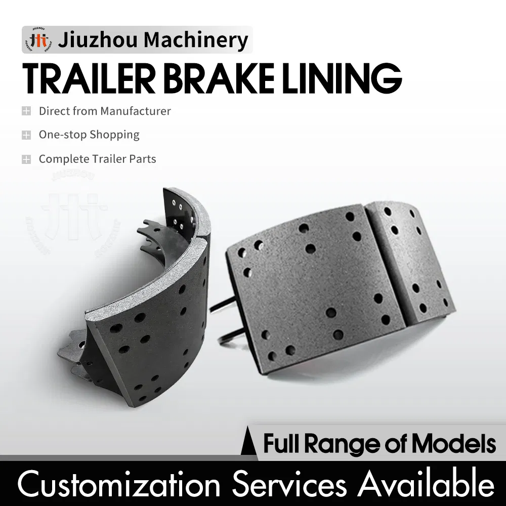 4707 Q+ Lined Brake Shoe Set for Semi Trailer Drum Brake OEM Truck Brake Parts Exported to South America