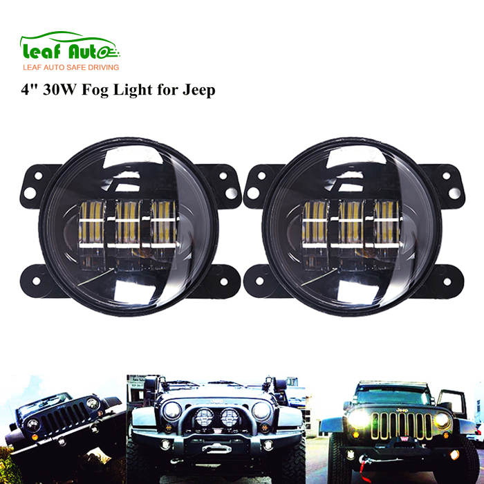 Светодиодные противотуманные фары 4" 30W для Jeep Wrangler JK