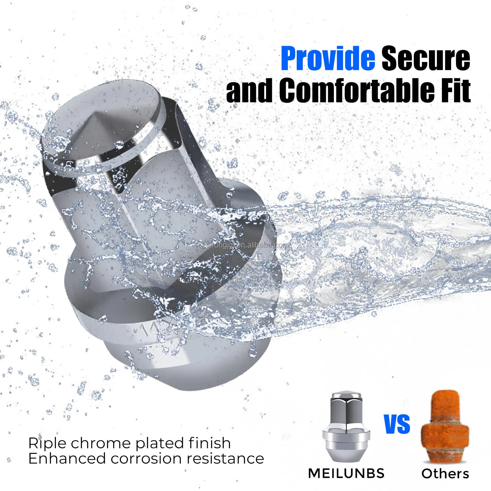 Premium Steel Lug Nuts with Titanium Finish for 12X1.5 Wheels