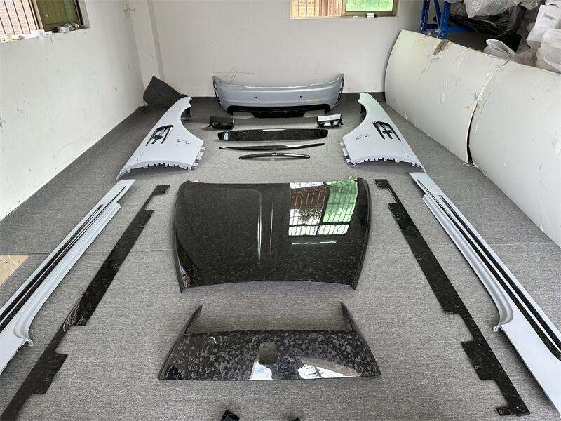 for New Rolls-Royce Phantom M Forged Carbon Fiber Front Bumper Rear Bumper Side Skirts Tail Upgrade with Exhaust Ports