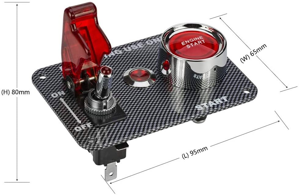 Панель переключателей Racing с кнопкой запуска двигателя