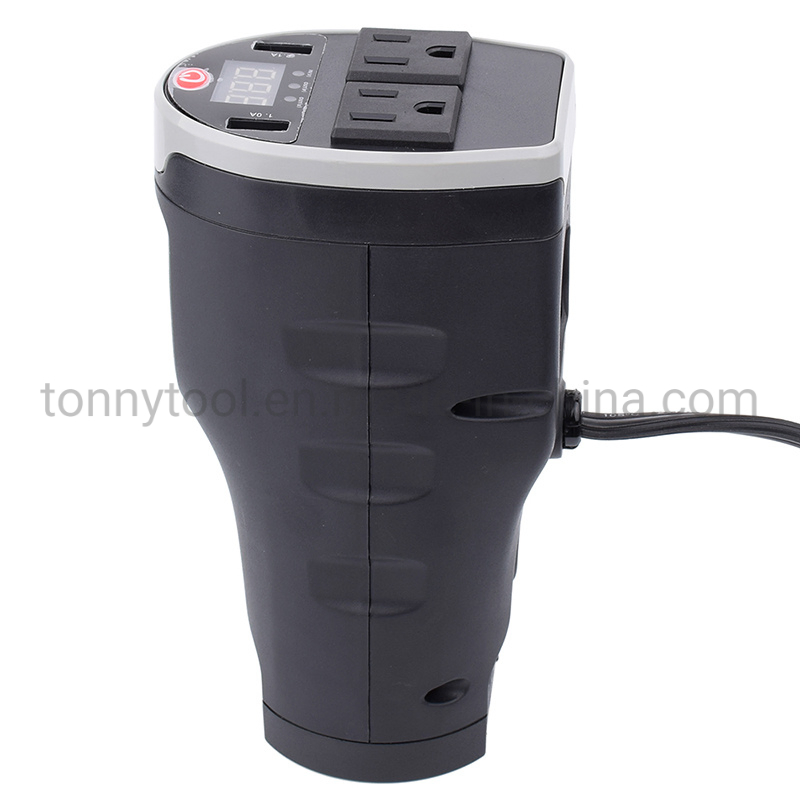 Автомобильный инвертор 12V в 110V 200W с USB и дисплеем