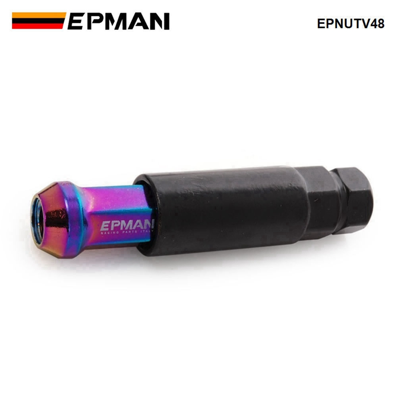 Epman Jdm V48 M12X1.5 / M12X1.25 Extend Rim Wheel Tuner Lug Nut Taper Acorn Eg Epnutv48
