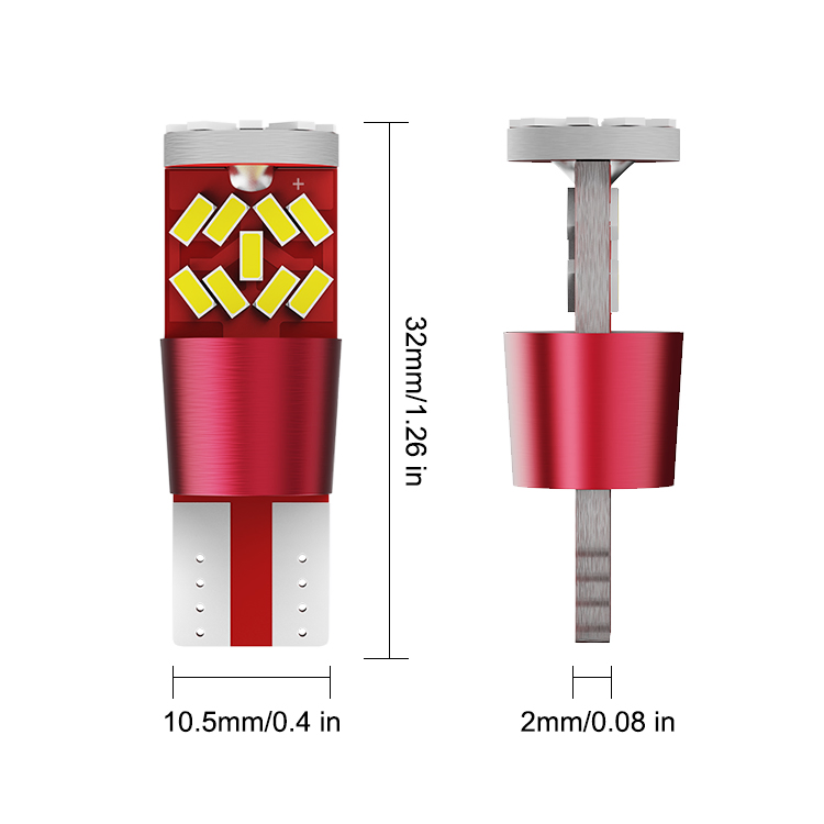 Светодиодная лампа BKR T10 194 W5W для салона авто