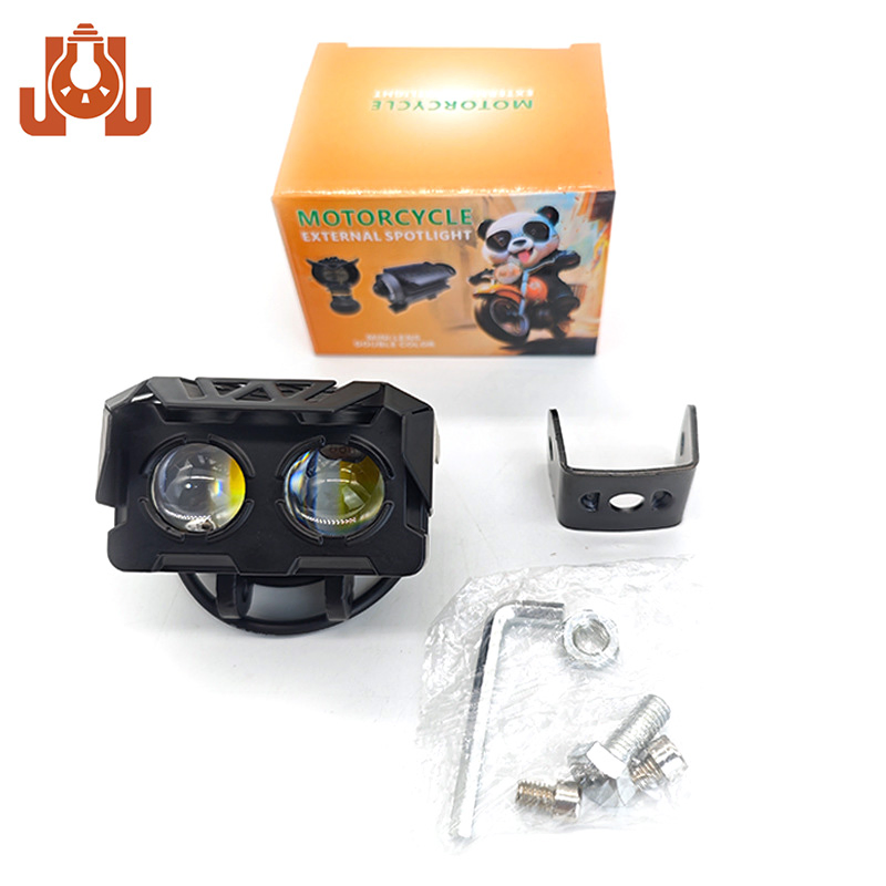 Двухцветная светодиодная фара-противотуманка для мотоцикла