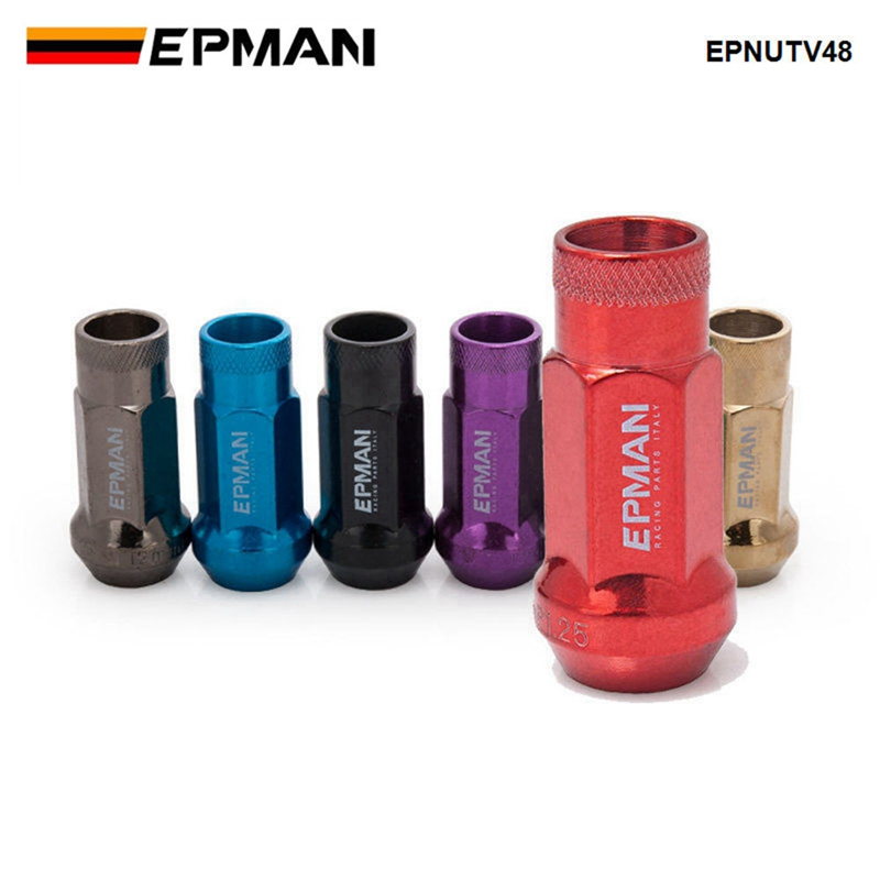 Epman Jdm V48 M12X1.5 / M12X1.25 Extend Rim Wheel Tuner Lug Nut Taper Acorn Eg Epnutv48