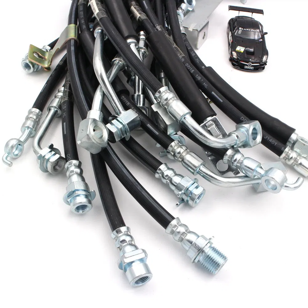 DOT SAE J1401 Fmvss106 Standard Automotive Car Auto OEM Flexible EPDM Rubber Braided Custom Hydraulic Disc Front Rear Extended Brake Fluid Fuel Assembly Hose