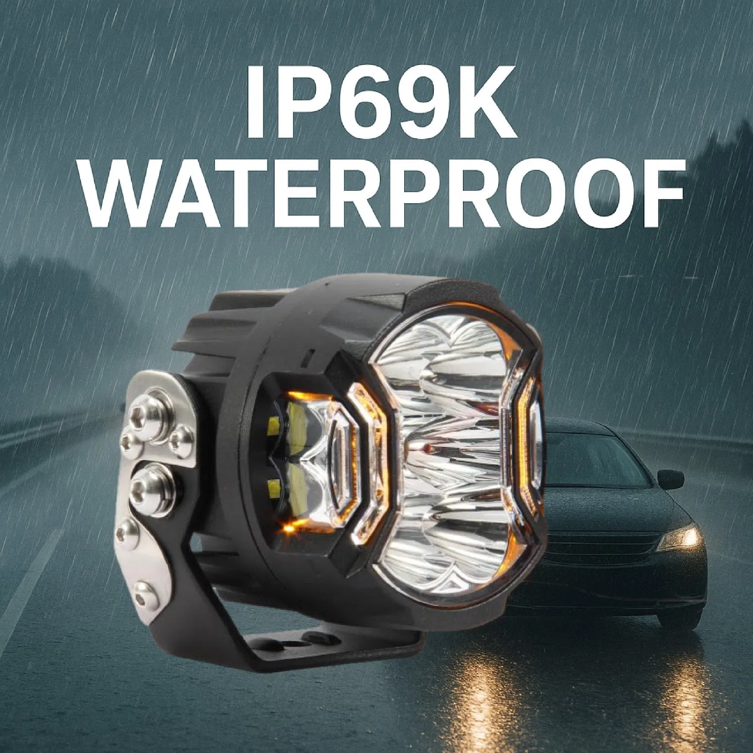 Светодиодные рабочие фары Euro Trailer 27W, 3 дюйма, янтарные