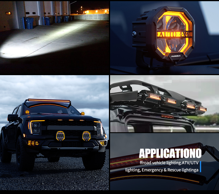 Aurora 4X4 LED Work Strobe Car Light Auto LED Fog Light