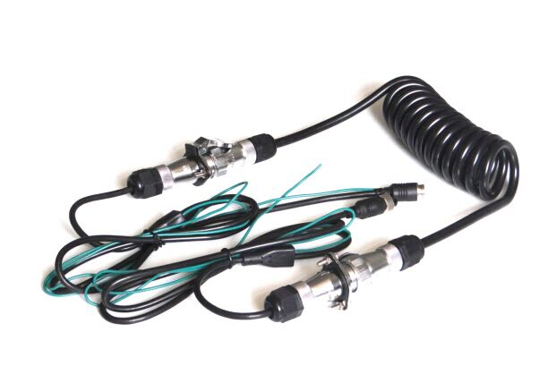 Truck Trailer PVC Insulation PU Polyurethanes Jacket Spiral Cable Coiled Wire Spring Line Car Aviation Head Cable