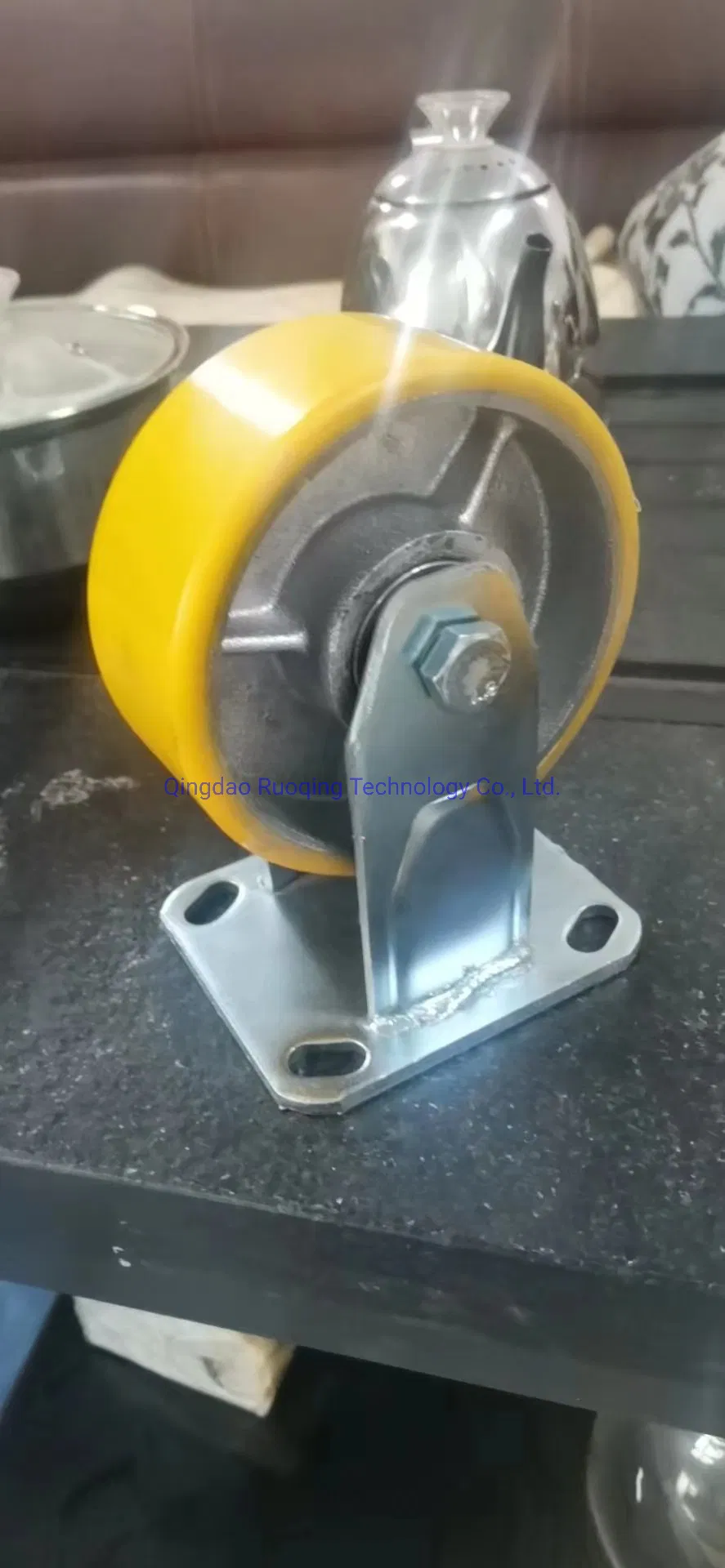 Heavy Duty Fixed Swivel PU Caster