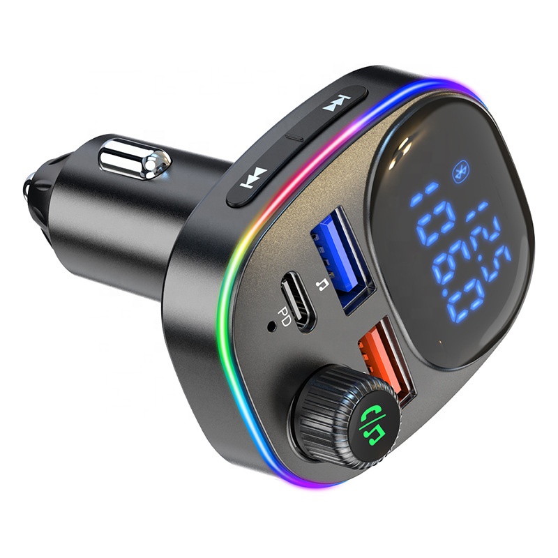 Автомобильный Bluetooth FM-передатчик BC82 с Hands-Free и быстрой зарядкой USB