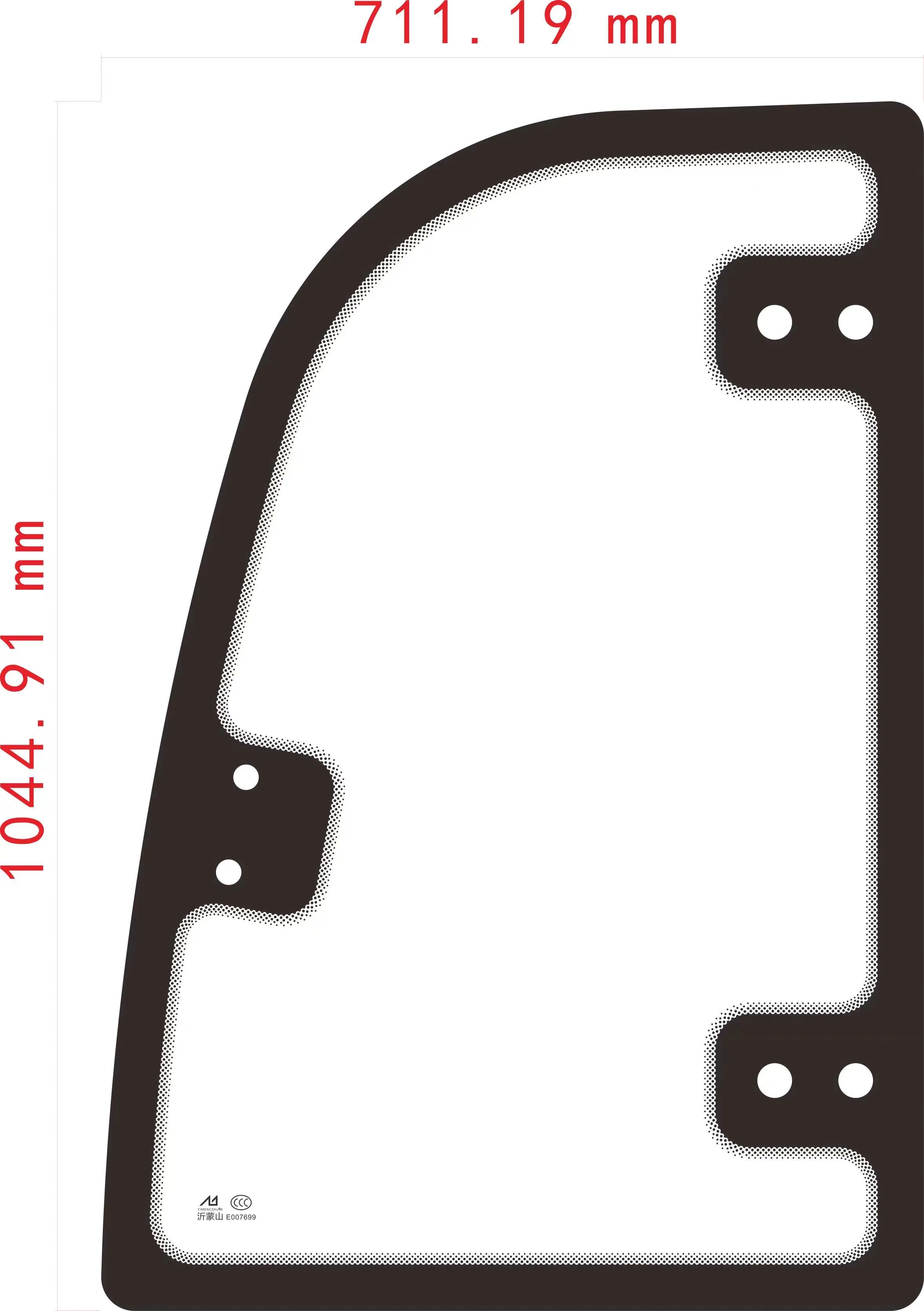 Clear High Density Side Door Tempered Glass for Engineering Vehicle/Tractor