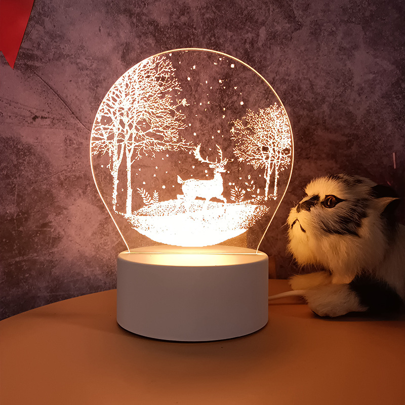 3D USB-светильник для салона авто с креплением в прикуриватель