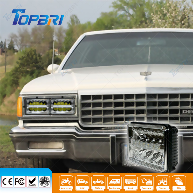 LED-фара для грузовиков 12V 55W DOT 4x6 дюйма