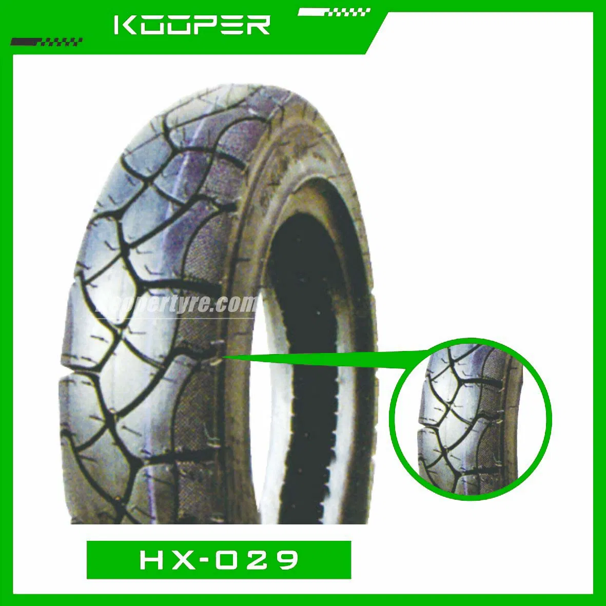 Мотошина 3.50-10 KOOPER, долговечная