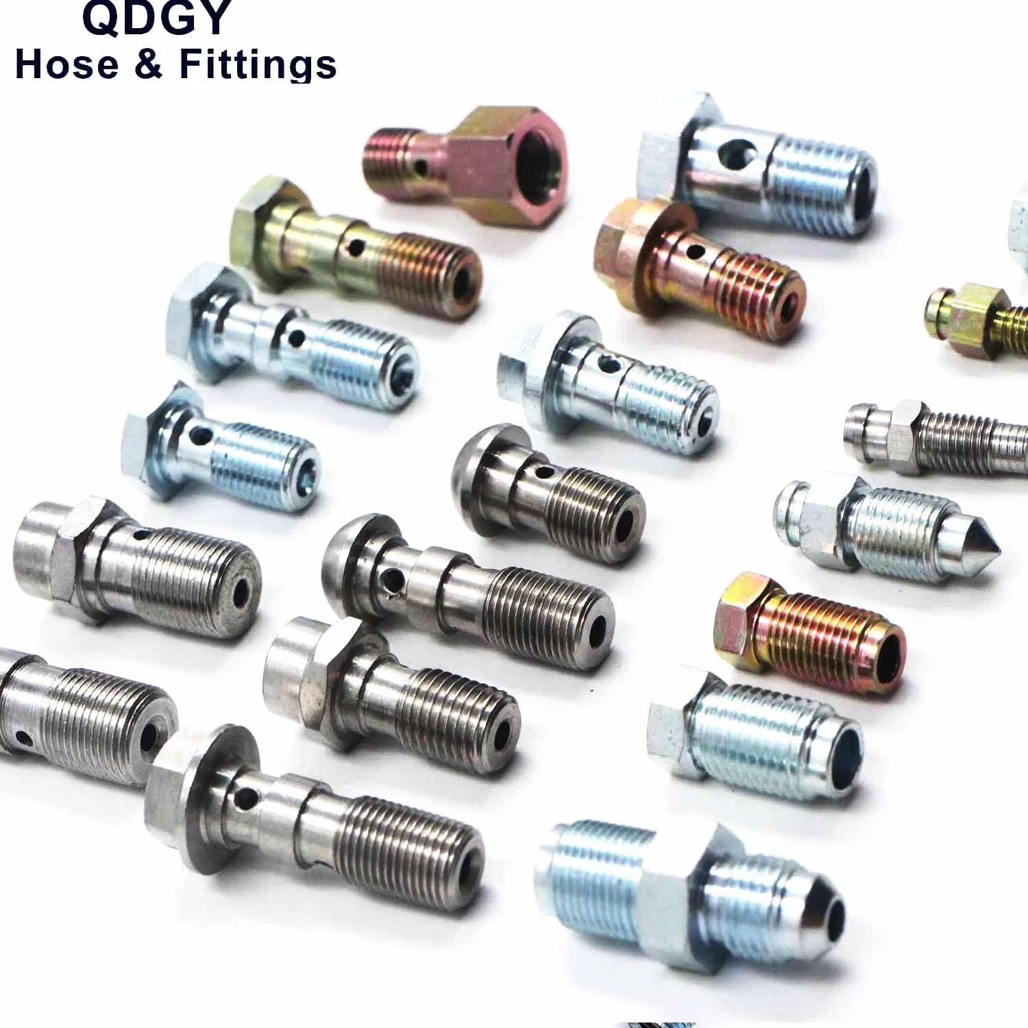 Universal Hydraulic Racing Brake Hose Line End Fitting Adapter M10X1 1.25 Stainless Steel 10mm Copper Washers Metric Thread Hollow Double Single Banjo Eye Bolt