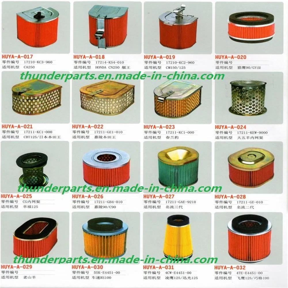 Motorcycle Parts /Air Filter /Fuel/Oil/Gasoline Filter/Cleaner/Element/Foam/Sponge for Motorcycles Scooters