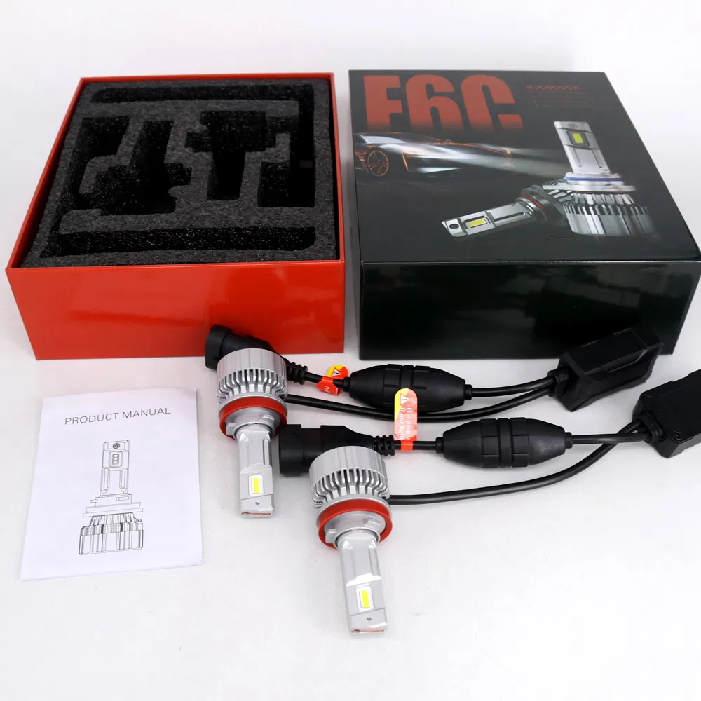 Мощная светодиодная фара 65W 12000lm F6c H8 H11 Canbus