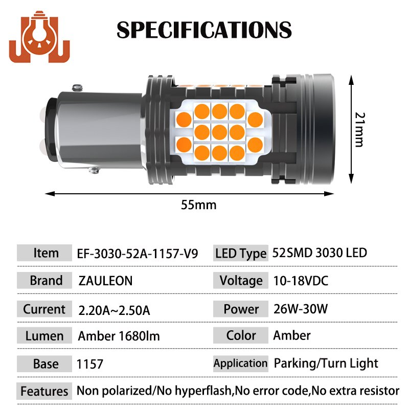 Светодиодная лампа 1157/1156 для поворотников и стоп-сигналов