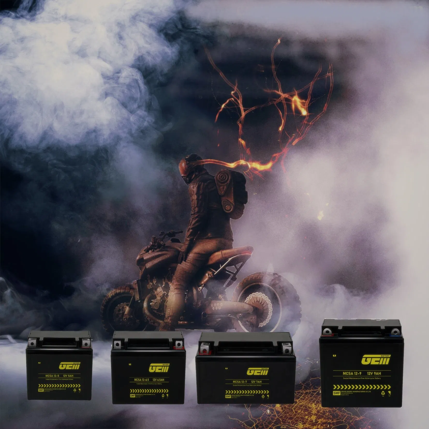 Аккумуляторная батарея 12В 5-12Ач для мотоцикла